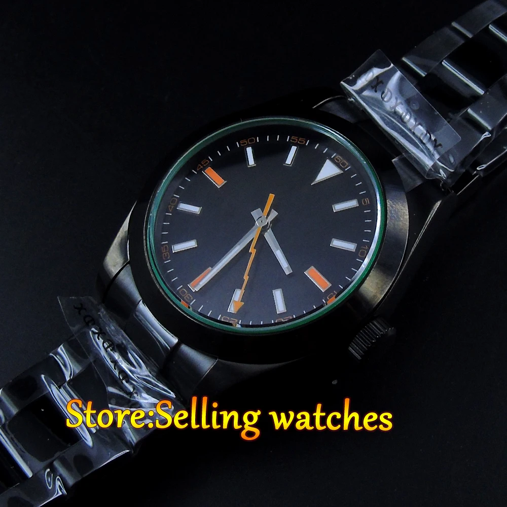 Мужские автоматические часы MIYOTA с черным циферблатом 40 мм|watch automatic men|watch menwatch men |