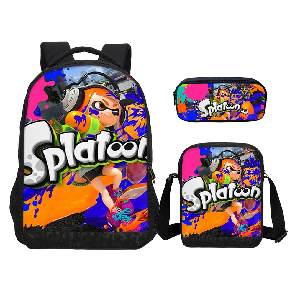 VEEVANV Повседневное девочек Bookbags мальчиков Splatoon 2 Подросток школьный рюкзак печати