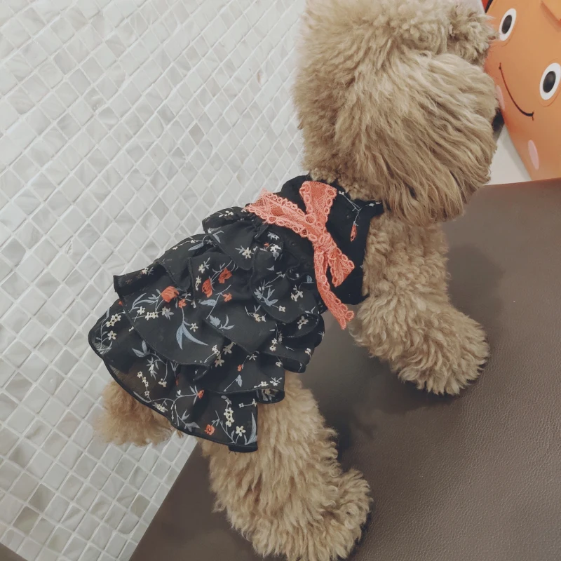 Cute Bowknot Dog Dress Cat Chihuahua Yorkshire Puppy Dog Clothes Small Dog Costume Yorkie Poodle Bichon Schnauzer Pet Clothing