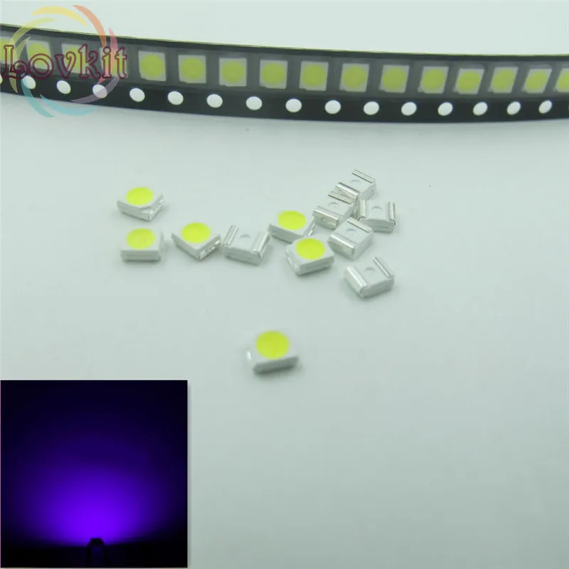 100 шт. 1210 3528 фиолетовый/УФ LED 3 0 2 в SMD выделяет светодиоды 400 410nm SMD/SMT чип лампы|uv led|beads