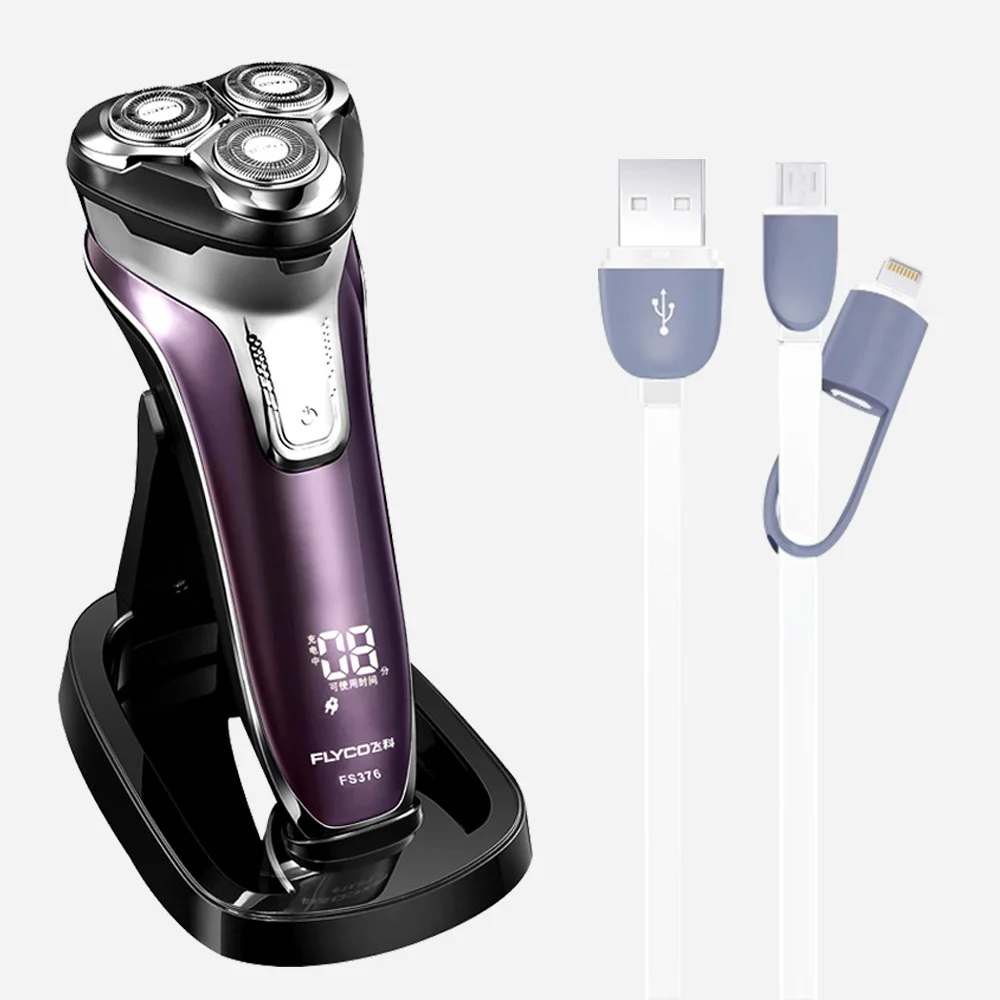 Flyco 3D Мужской электробритва для мытья всего тела 1 час быстрая зарядка Maquina De Afeitar