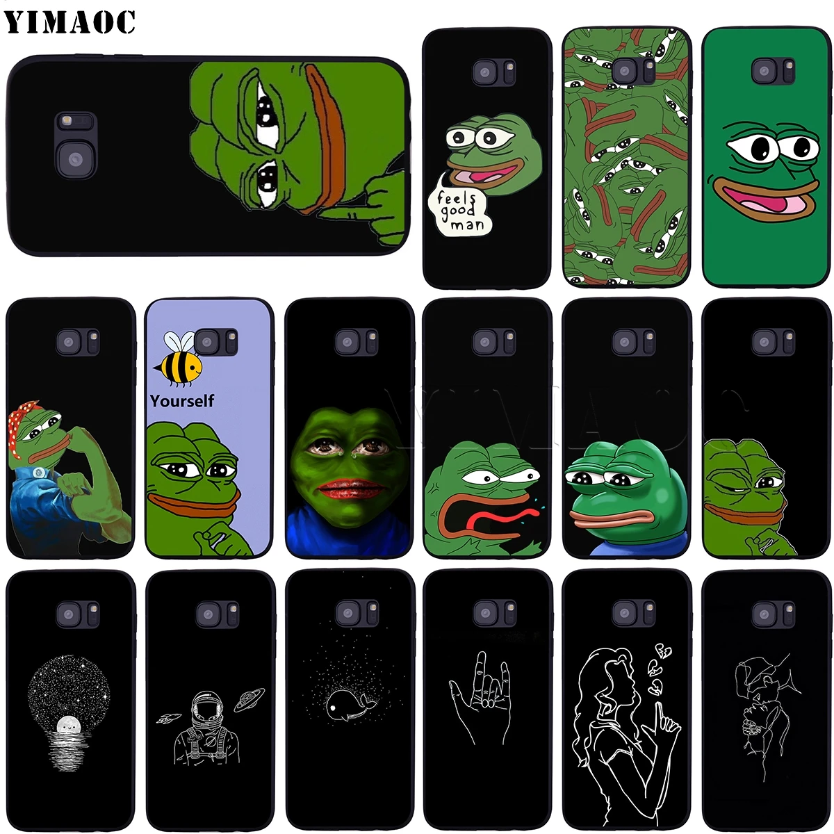 YIMAOC Пепе Лягушка чехол для Samsung Галактики A7 A8 A9 A10 A20 A30 A40 A50 A70 M10 M20 M30 S10e J6