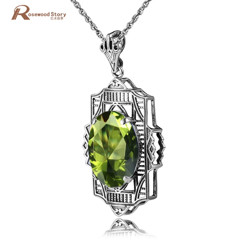 Женское винтажное вечерние жерелье с подвеской в виде звеньев|peridot pendant|pendant