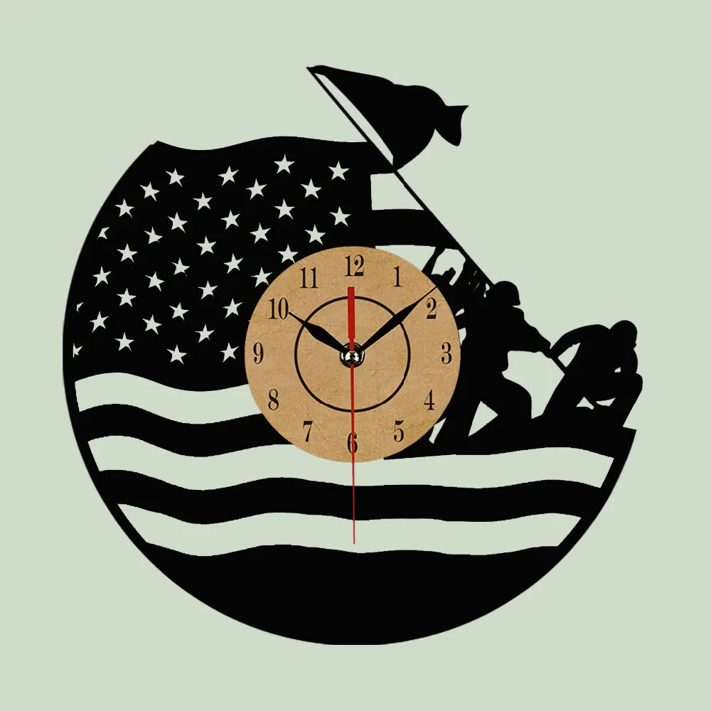 Крутой дизайн настенные часы CD виниловая пластина США современное искусство Relogio