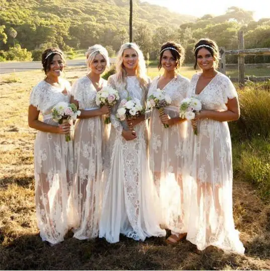 Bohemian Bridesmaid Dresses Summer V 