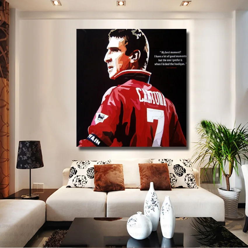 Eric Cantona Pop Art Ручная роспись маслом настенный художественный Декор на холсте шар