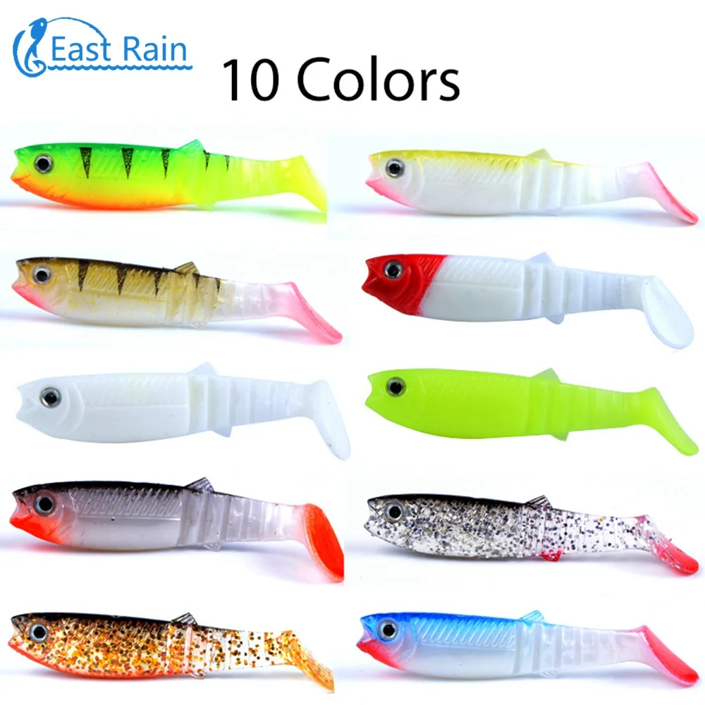 62Multicolor 3.15in 3D Shad Swimbait для рыболовных приманок, подходит для всех видов буровых снастей, приманки, искусственные приманки - Цвет: 62Multicolor