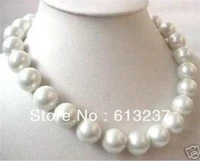 free shipping 10mm white shell simulated pearl necklace round beads chain rope jewelry for women fashion gifts 18inch my2010