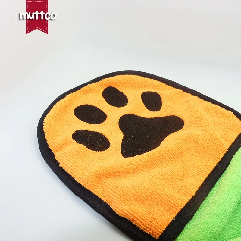 wholesale dog towel footprint pure color pet bath 3 colors |