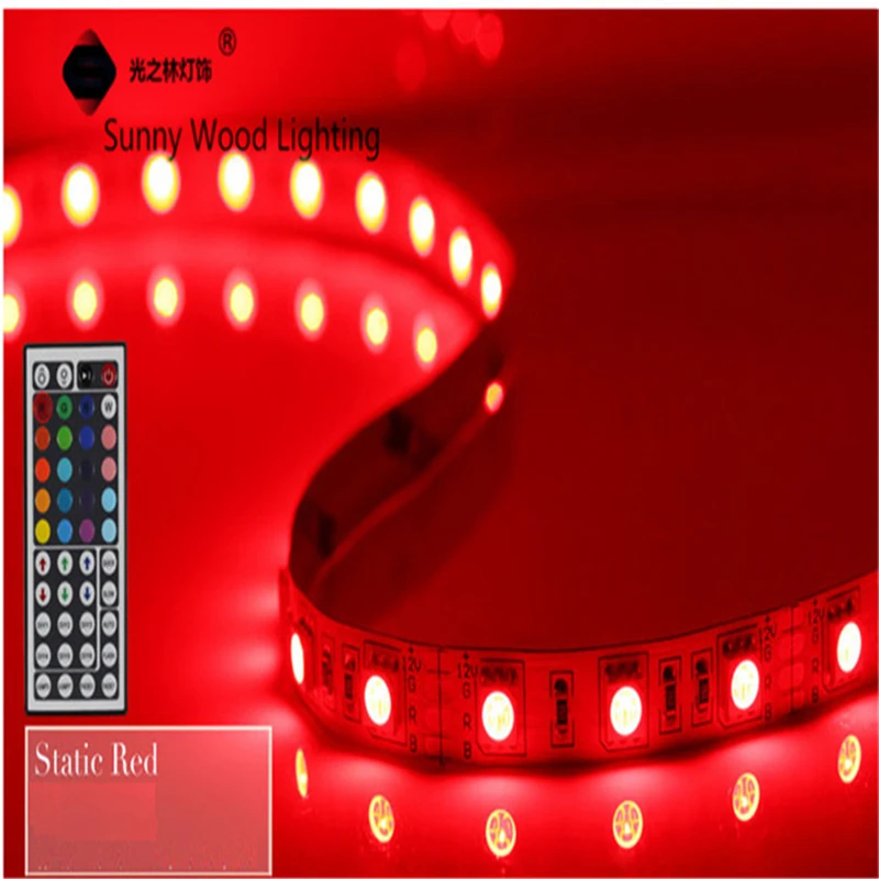 5 м/рулон 5050 60 светодиодов/м 24 В постоянного тока IP20 RGB мягкая лента светодиодная