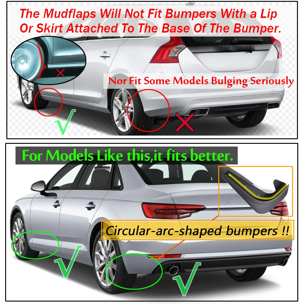 2 шт./комплект универсальные брызговики для Peugeot FIAT Citroen VW AUDI KIA Buick Renault Ford Mazda 3 4