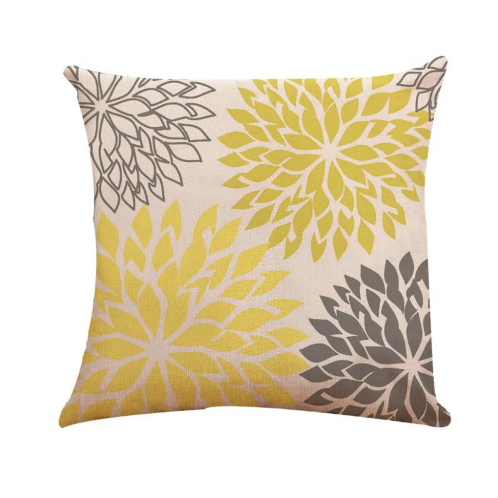 Подушка желтые чехлы на декоративные подушки пледы наволочка диван автомобиль