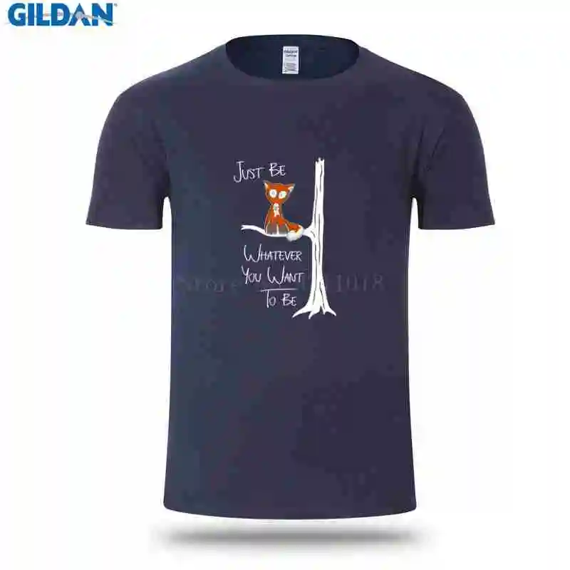 Новая мода футболка для Для мужчин круглый воротник сплошной Цвет лиса быть все