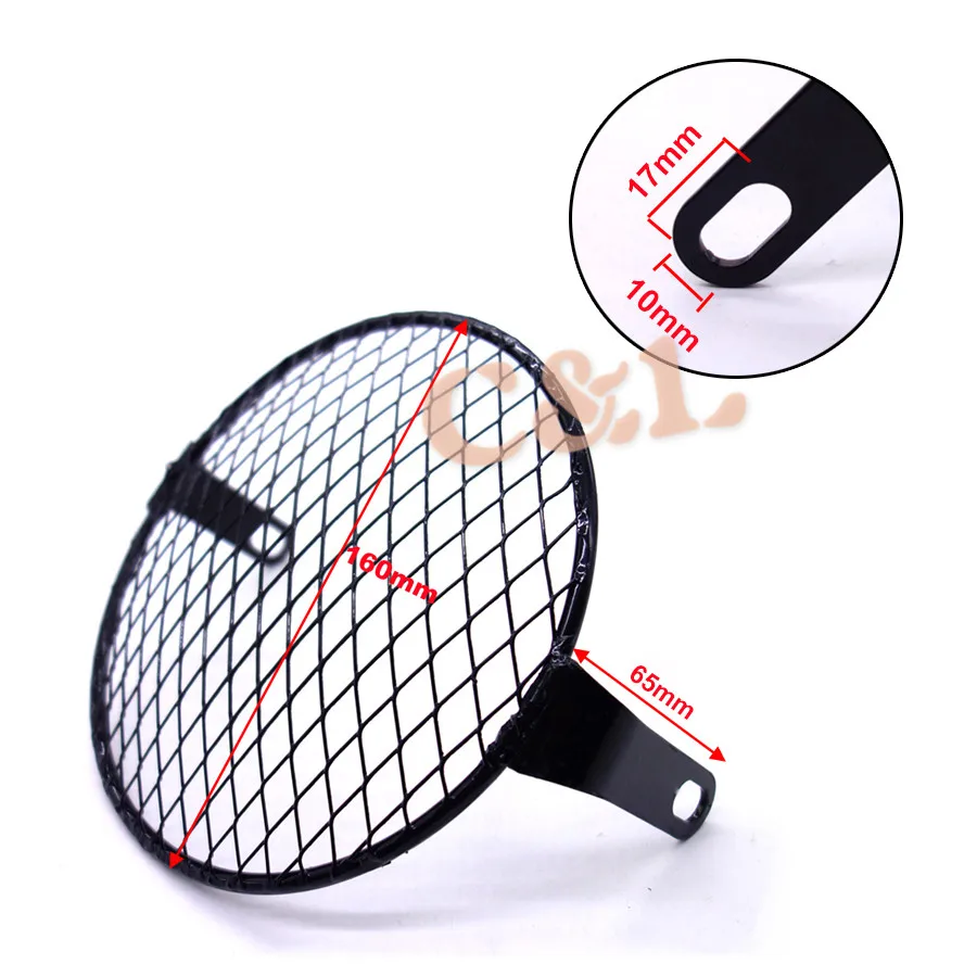 ZORBYZ черный мотоциклетный Ретро Металлический гриль с алмазным боковым