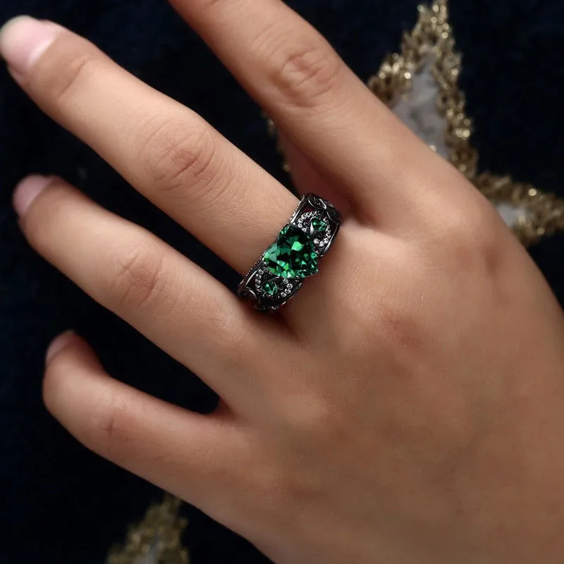 5 видов цветов свой Камень Цирконий кольцо в форме ангельских крыльев сердца для