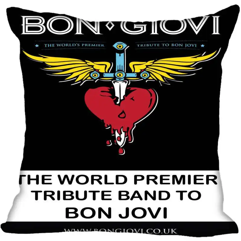 На заказ Bon Jovi квадратный чехол для подушки на заказ на молнии для спальни домашний чехол для подушки 1 шт. на заказ 40x40 см - Цвет: 12