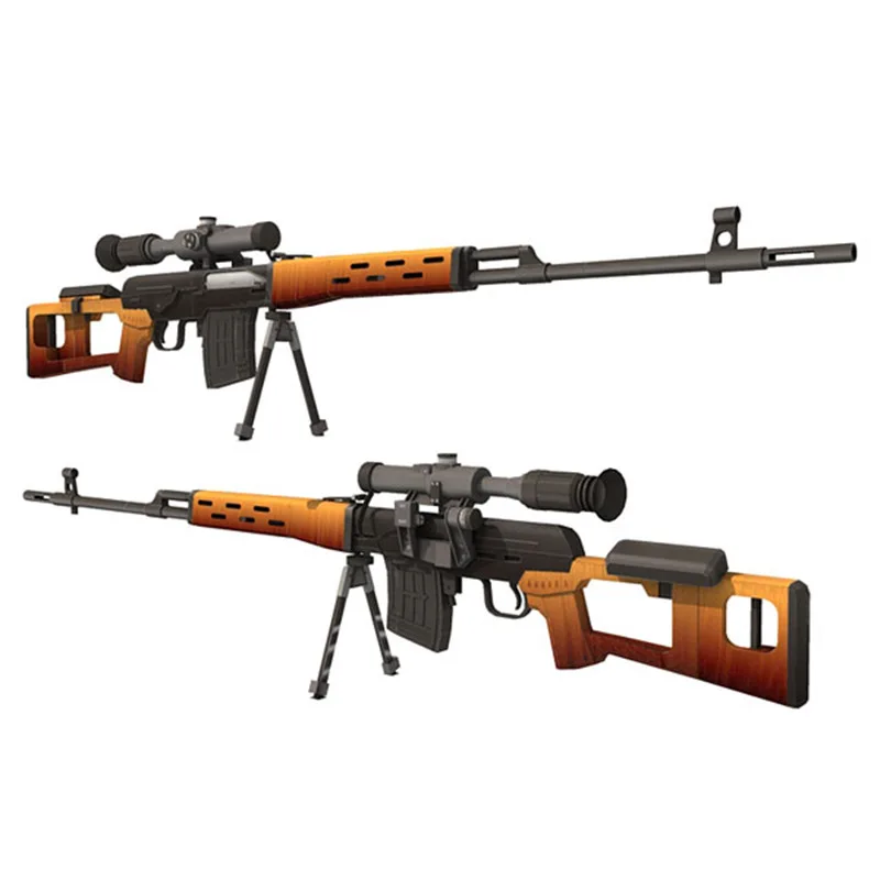 1:1 Бумажная модель SVD Snipes 1 22 м 3D бумажная игрушки DIY Модели Строительные наборы