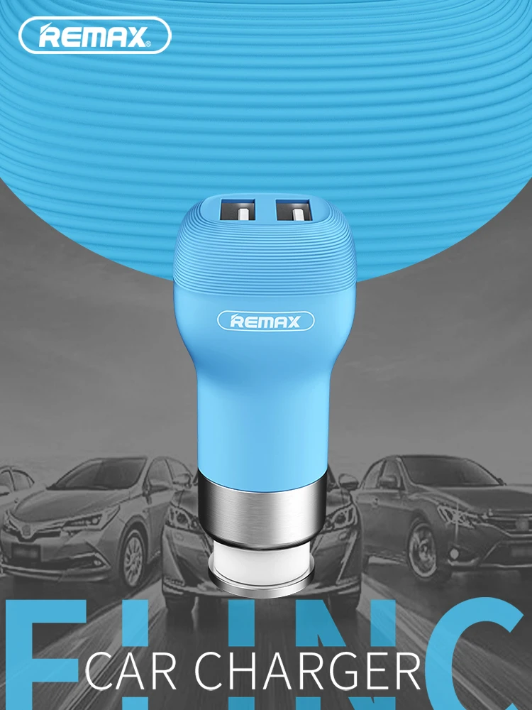 Remax USB Автомобильное зарядное устройство двойной Переходник USB для зарядки в машине умное зарядное устройство адаптер питания для Xiao mi Red mi 6 5 mi 9 8 6a Note 7 pro
