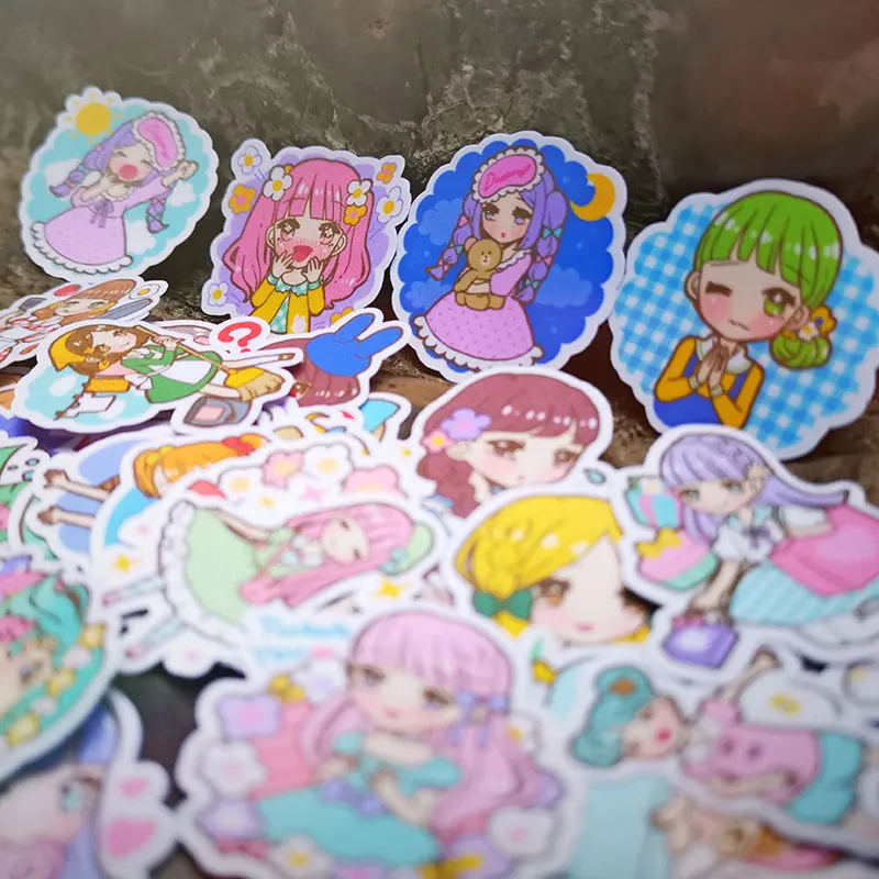40 шт. милые Мультяшные наклейки для скрапбукинга девочек цветы маленькие сделай