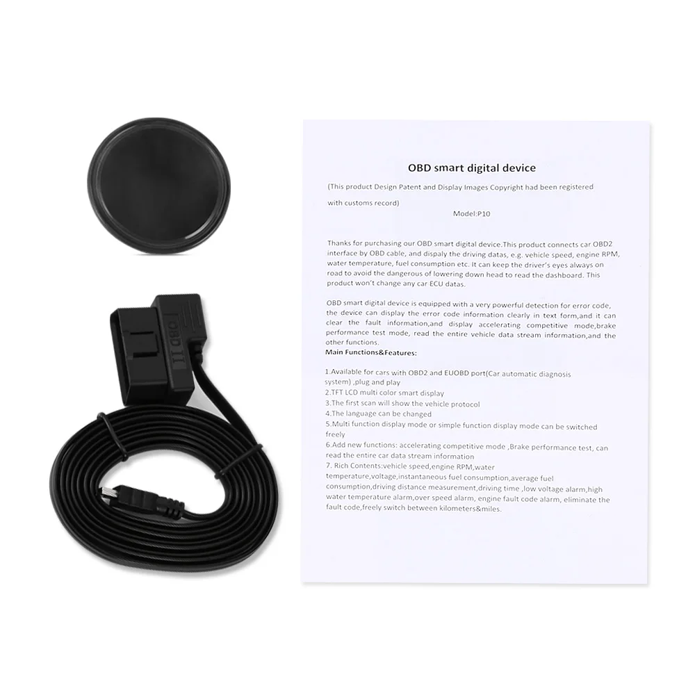 P10 HUD OBD компьютер gps автомобильный проектор скорости цифровой Скорость ometer