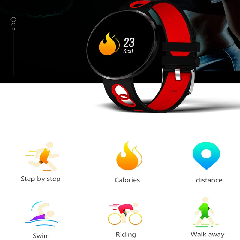 LYKRY Bluetooth Touch Smart Wrist Band Watch IP67 Multi-Sport Mode Heart Rate Monitoring Activity Tracker Wristband Clock | Электроника