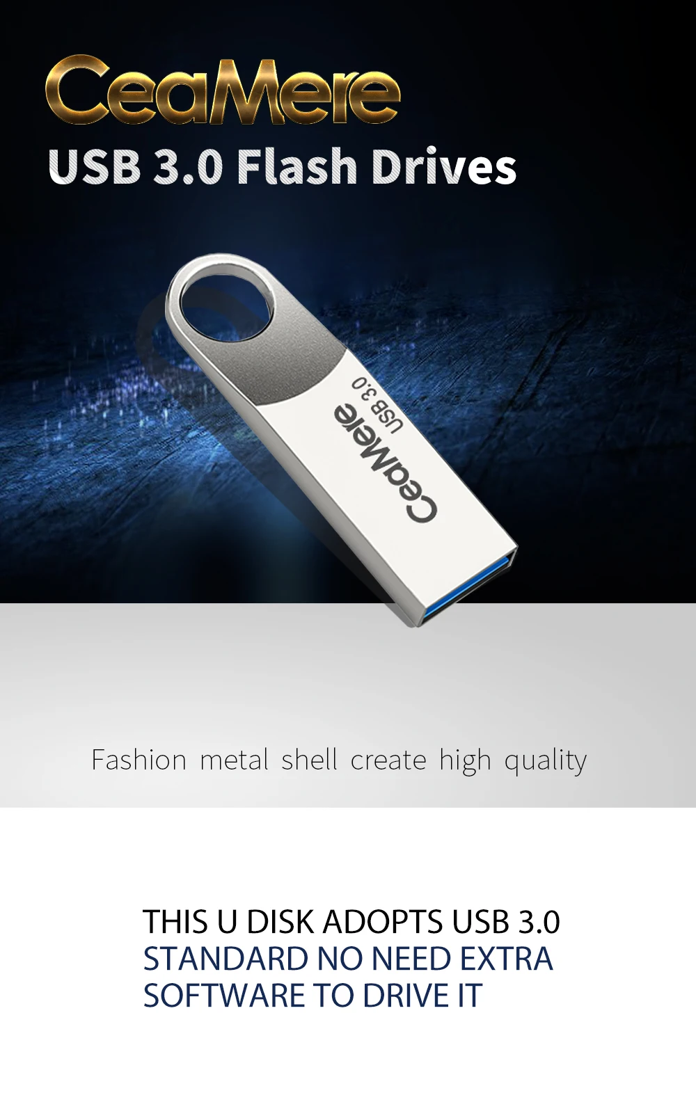 CeaMere USB флеш-накопитель 256 ГБ/128 ГБ/64 Гб/32 ГБ/16 ГБ флеш-накопитель Флешка флеш-накопитель USB 3,0 карта памяти USB диск бесплатно OTG