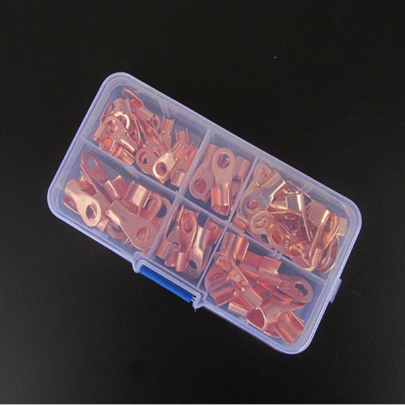 70pcs opening nose copper wire ear terminal cable connector wiring 10A-50A | Обустройство дома