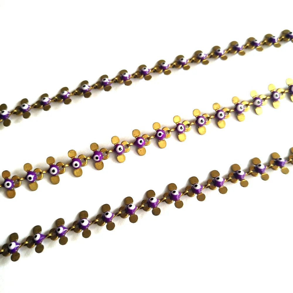 Цепочка Счастливый глаз цепочка с цветными бусинами для аксессуаров|jewelry making