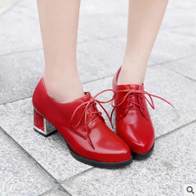 Женские блестящие туфли высокого качества из PU искусственной кожи с ремешком на