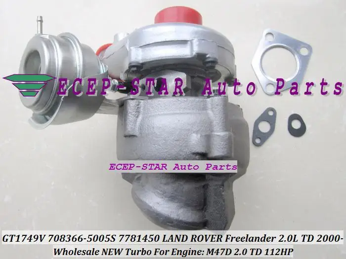 Турбокомпрессор GT1549V 708366 708366-5005S 708366-0003 708366-0002 Для Land rover Freelander 2000-06 M47D M47R 2.0L TD 112HP |