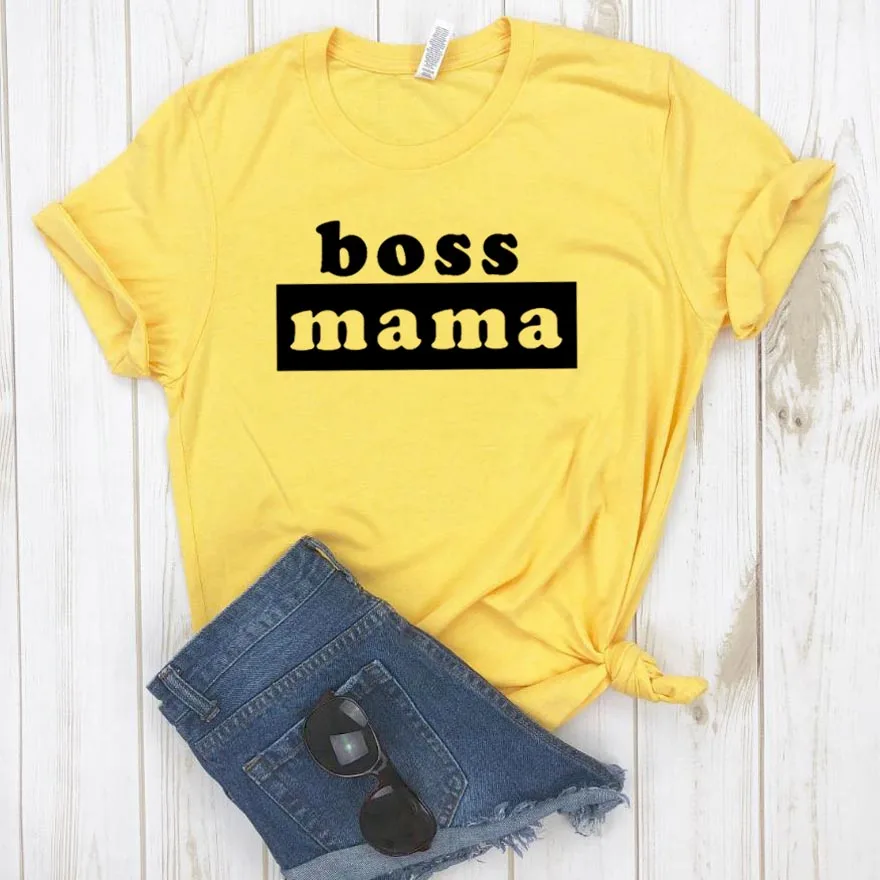 

boss mama Print Women tshirt Cotton Casual Funny t shirt For Lady Girl Top Tee Hipster Drop Ship NA-161