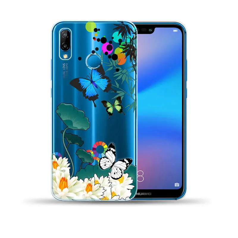 Мягкий чехол из ТПУ с арбузом для Huawei P8 P9 P10 P20 Lite P30 Pro цветочными листьями Capa Mate 10 20