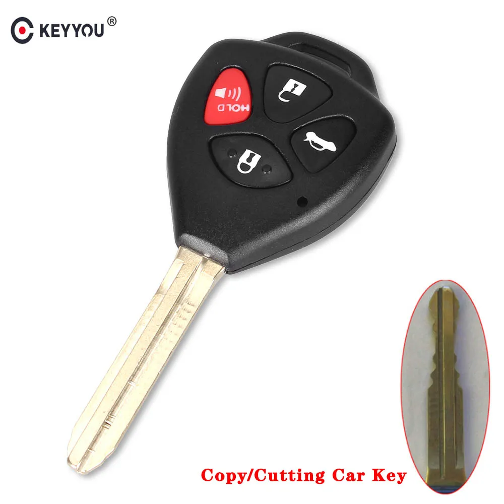KEYYOU 4 Button Remote Car Key Shell Fob Case For Toyota Camry Avalon Matrix RAV4 Venza Yaris Auto Uncut/Cutted Blade | Автомобили и