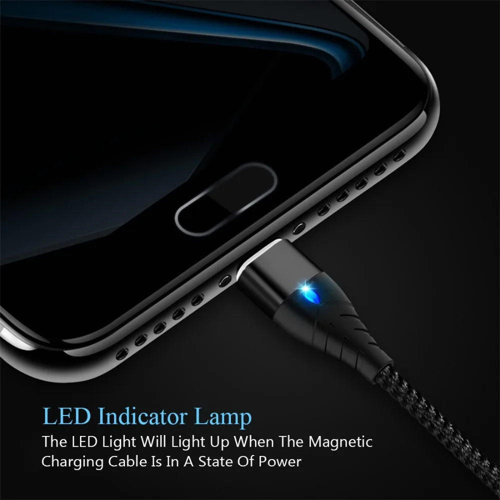 Магнитный кабель Micro usb type C для iPhone осветительный кабель samsung S7 Xiaomi Redmi Note 7 1M 3A Быстрая зарядка зарядное устройство телефонный кабель