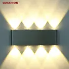 Современные прямоугольные светодиодсветодиодный настенные бра 8 Вт, алюминиевый светильник высокой мощности, 8 светодисветодиодный Дов вверх и вниз, точечный светильник, бра