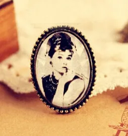 Модные ювелирные изделия модное кольцо в стиле ретро овальное с полым цветком