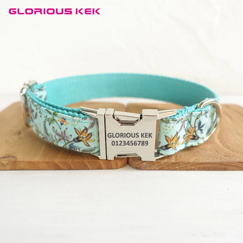 Glorous KEK ошейник для собак летние бирюзовые ошейники больших персональное имя и