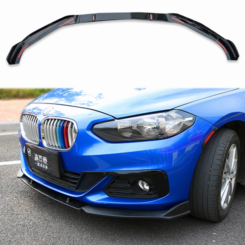 

for BMW new 1 series 118i 120i sedan 2017 appearance ABS plastic three-section front fork front spoiler decorative auto parts