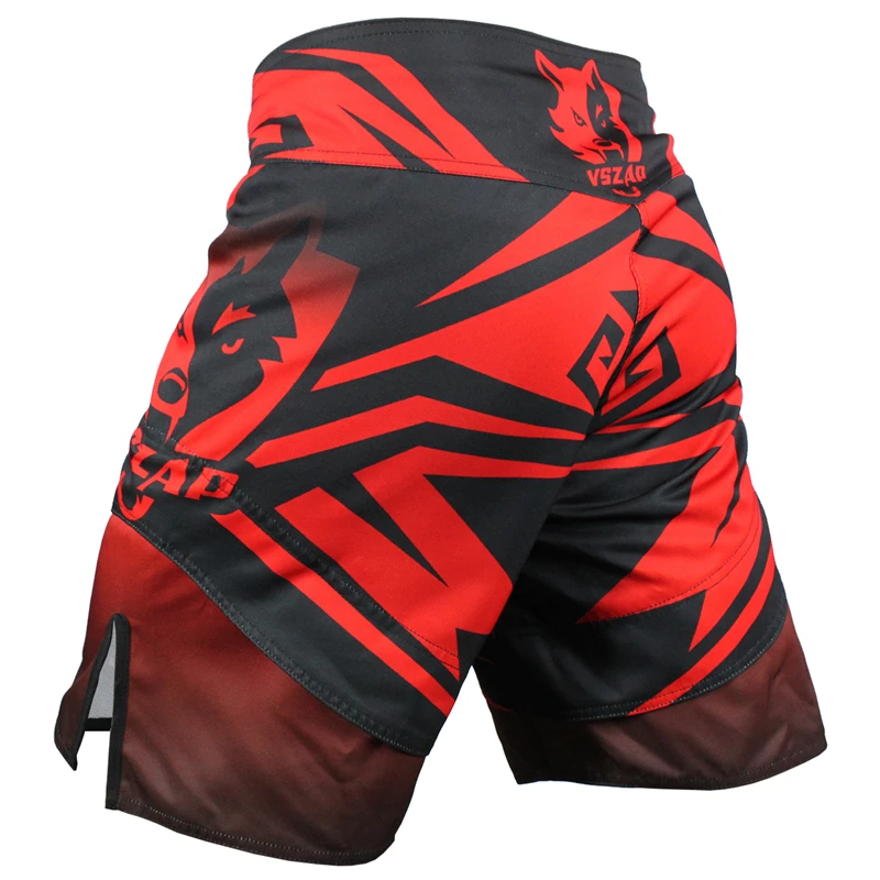 VSZAP Wolf Kick Camouflage боксерские шорты мужские быстросохнущие дышащие шорты для борьбы с каратэ Kick Boxing MMA Muay Thai