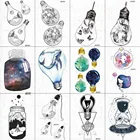 VANKIRS 3D лампа с китами, временная татуировка, вспышка для женщин, тела, рук, галактики, Дрифтинг, татуировки, небо, мультфильм, девочки, ноги, татуировки, наклейки