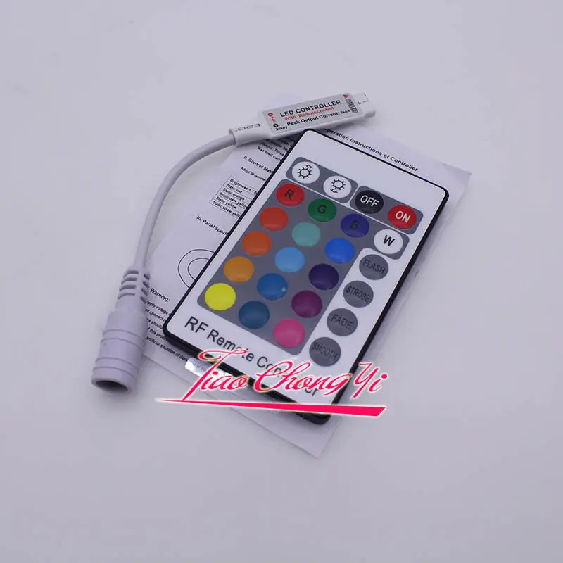 10 шт. 24-кнопочный мини RGB RF светодиодный контроллер 5-24 В диммер для светодиодной