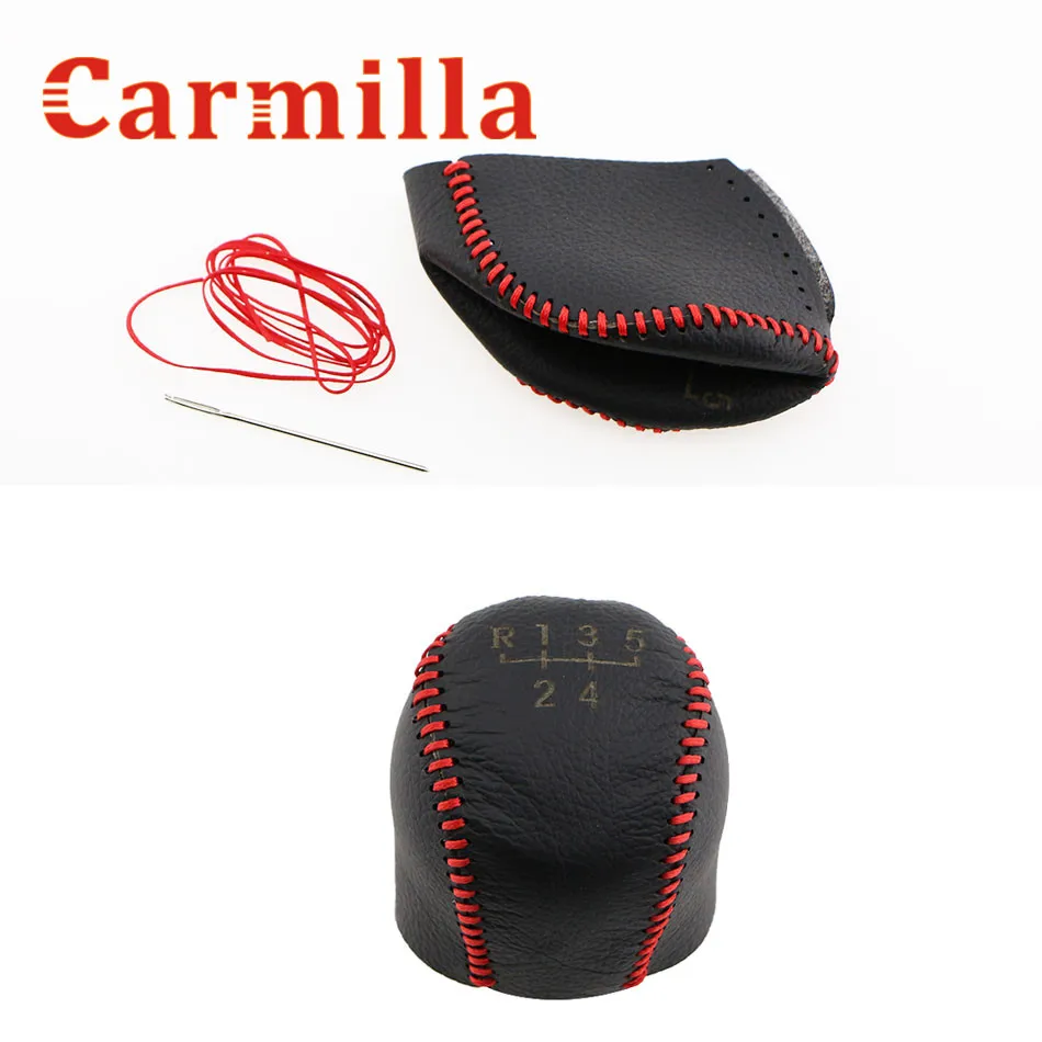 Carmilla Leder Getriebe Kopf Schaltknauf Abdeckung Handball Abdeckungen Fall für Chevrolet Chevy Cruze 2009 - 2013 MT Geändert Zubehör