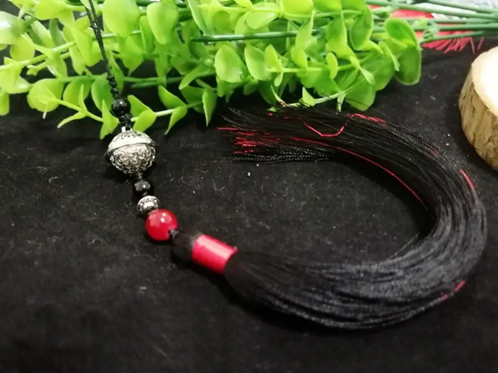 VEVEFHUANG Wei Wuxian прозрачный Колокольчик в форме сердца Косплей Mo Xuanyu Костюм Аниме Grandmaster of Demonic культивирование Косплей Mo Dao Zu Shi - Цвет: black