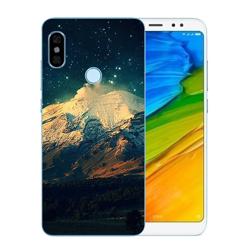 Phone Cases For Xiaomi Redmi Note 5 Pro Back Cover Landscape Pattern Coque Clear Shell |
