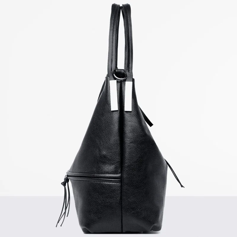 Женские дизайнерские сумки на плечо из искусственной кожи большие молнии с