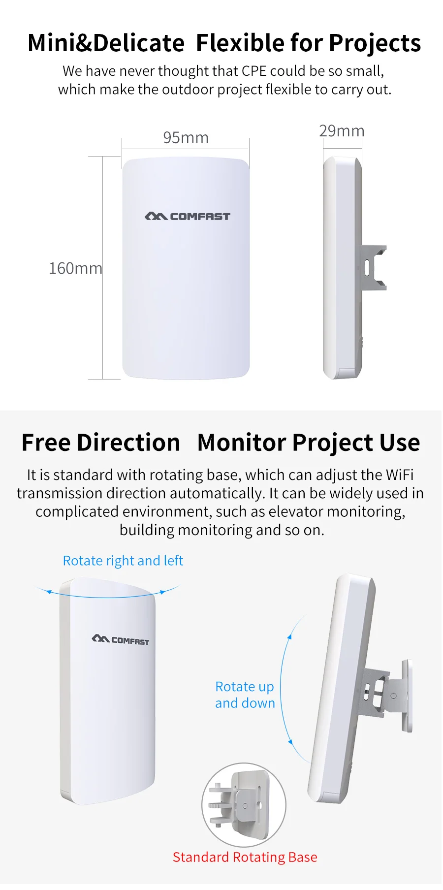 300 Мбит/с Беспроводная точка доступа Открытый CPE wifi роутер wifi усилитель Comfast CF-E110N wifi мост Nanostation Wi-Fi