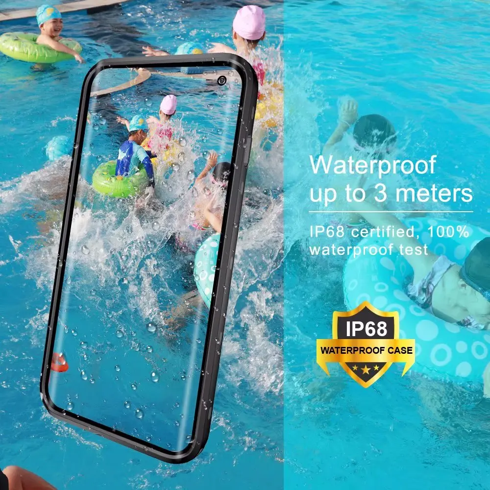 

IP68 Waterproof phone Case For Samsung Galaxy S10 Luxury Full Shockproof Protection Transparent Armor Back Cover For S10 Plus