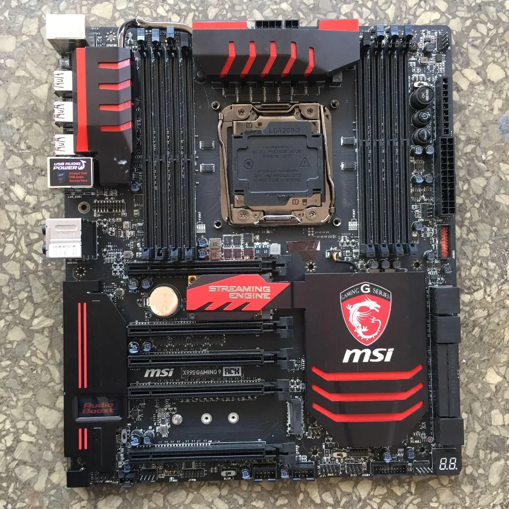 Оригинальная материнская плата MSI X99S GAMING 9 ACK LGA 2011-3 DDR4 128GB для процессора I7 USB2.0 USB3.0 X99 настольная материнская плата