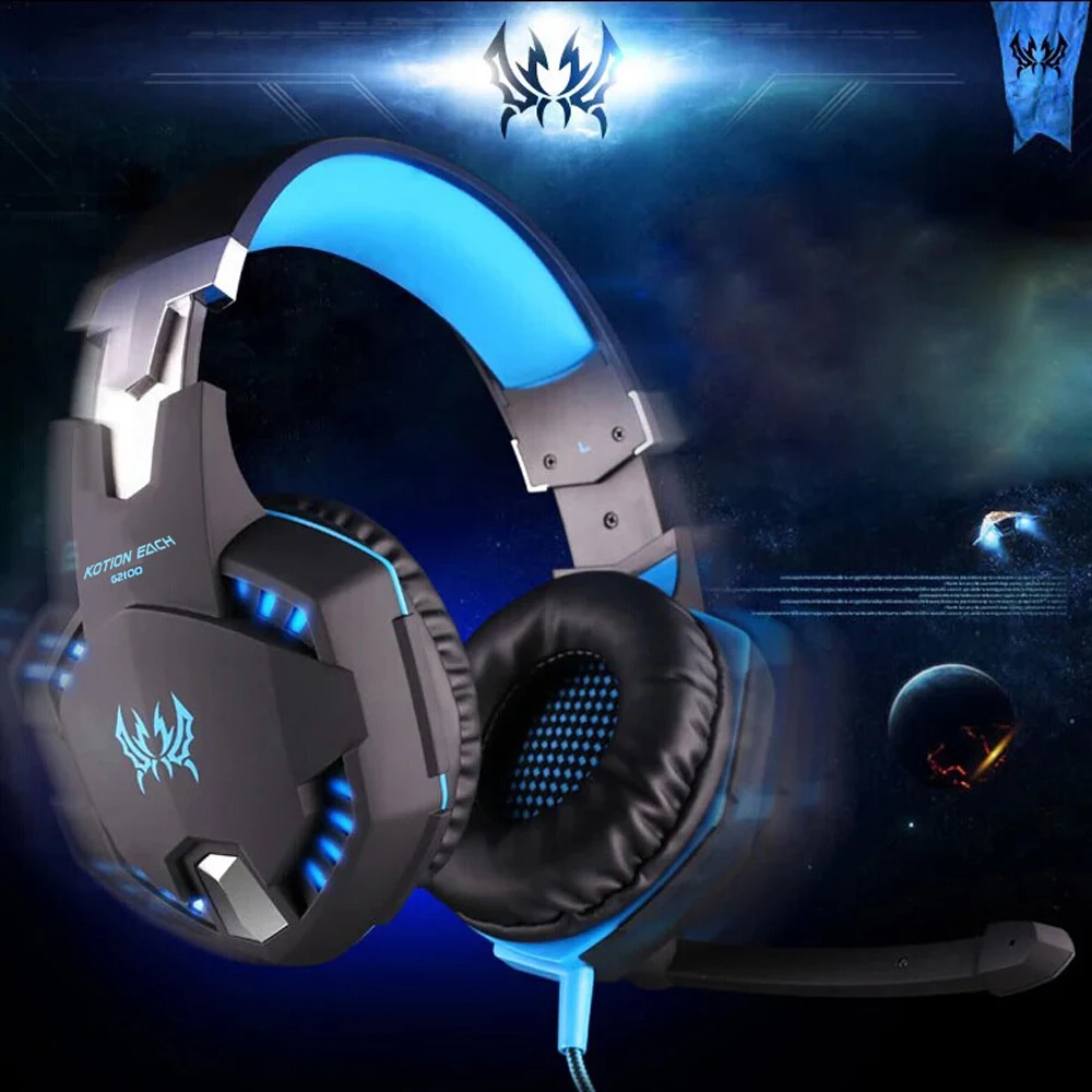 KOTION EACH G2100 Игровые наушники с функцией вибрации профессиональная стерео басовая
