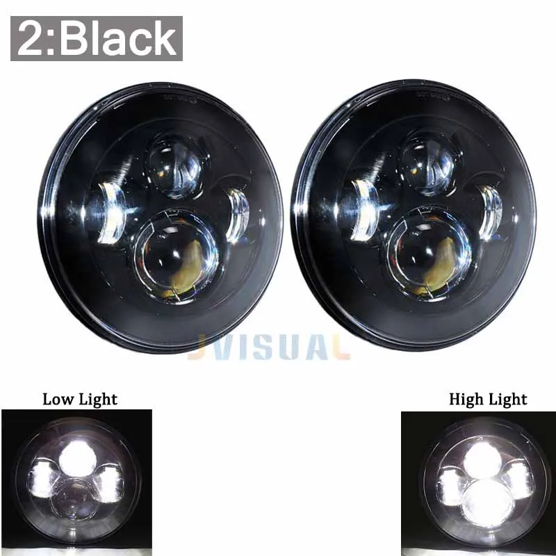 45W(2Black) 2 шт. " 45 Вт светодиодный головной светильник для Jeep CJ/Wrangler JK светодиодный светильник для Land Rover Defender Lada 4x4 Niva H4 H13 головной светильник s - Испускаемый цвет: 45W(2Black)